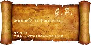 Gyermán Pentele névjegykártya
